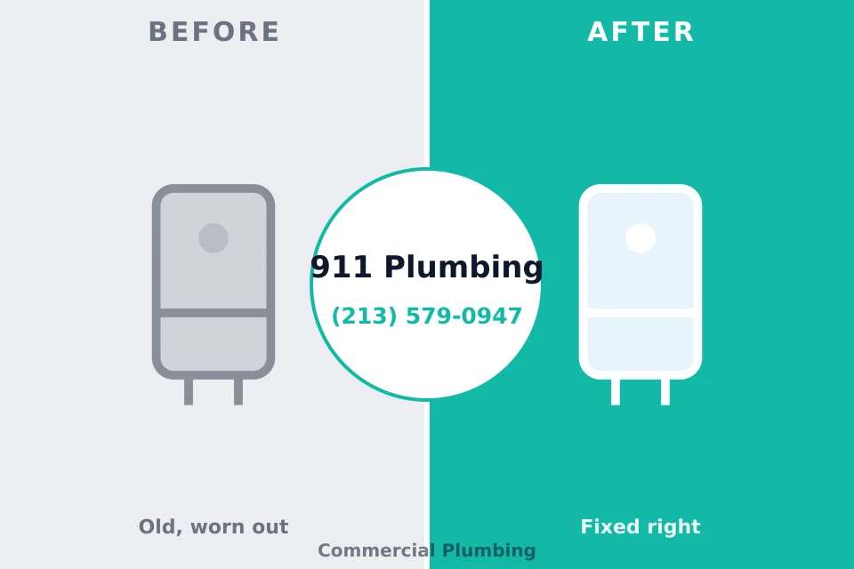 Before and after: plumbing repair SUNY Oswego, NY